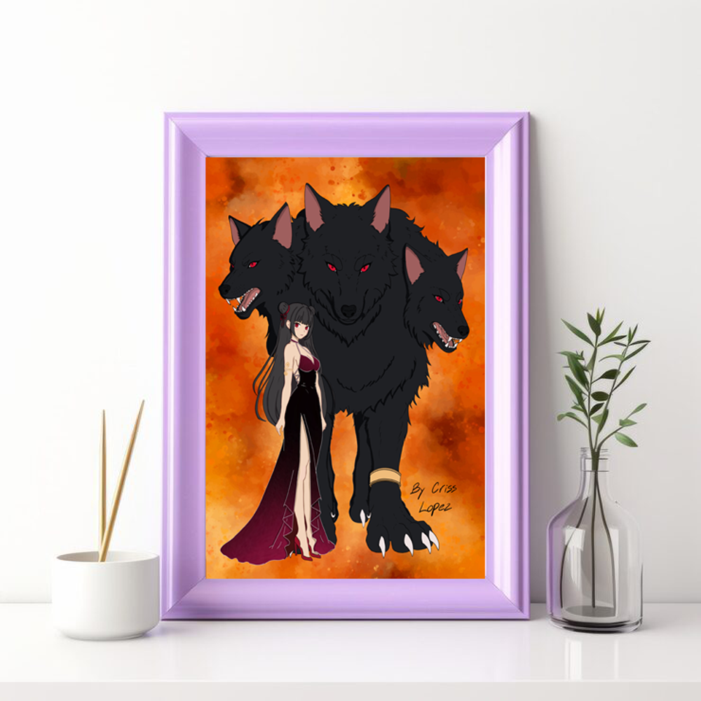 Fire and Ice Cerberus Print