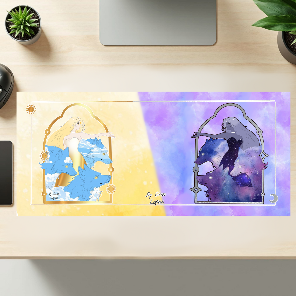 Sunlight and Moonlight Mouse Mat