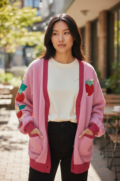 Strawberry Cardigan