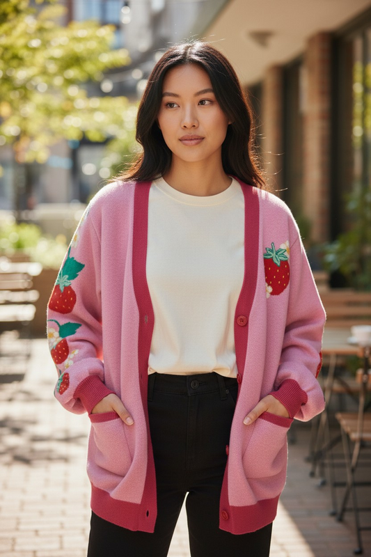 Strawberry Cardigan
