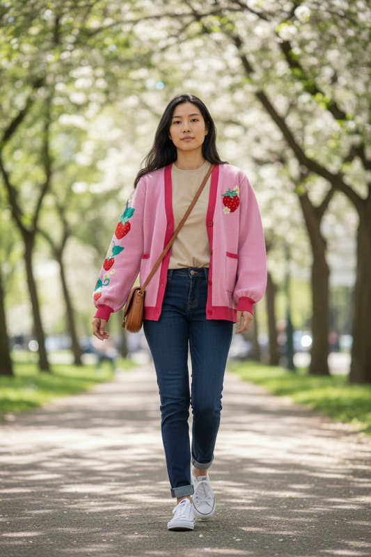 Strawberry Cardigan