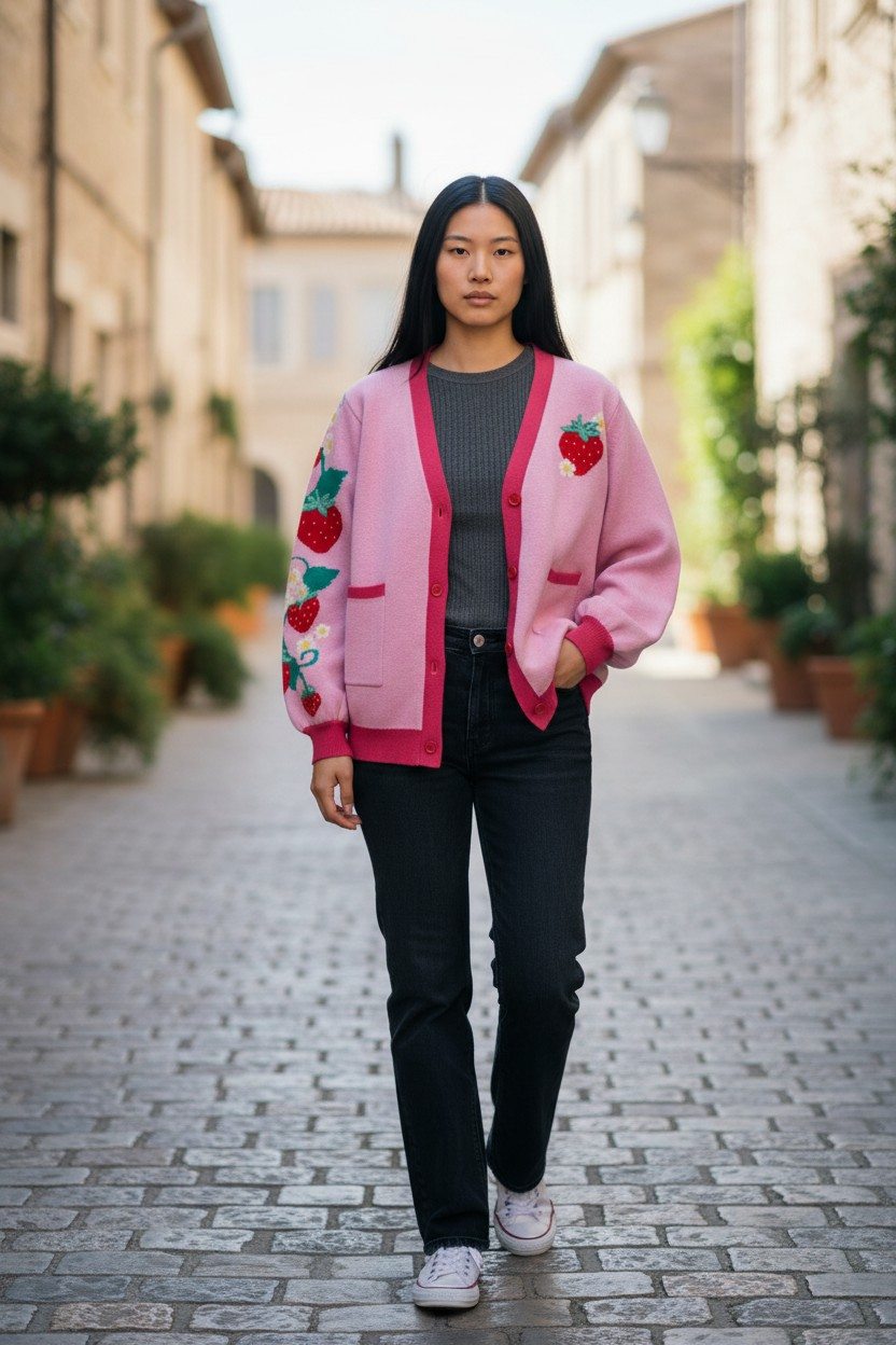 Strawberry Cardigan
