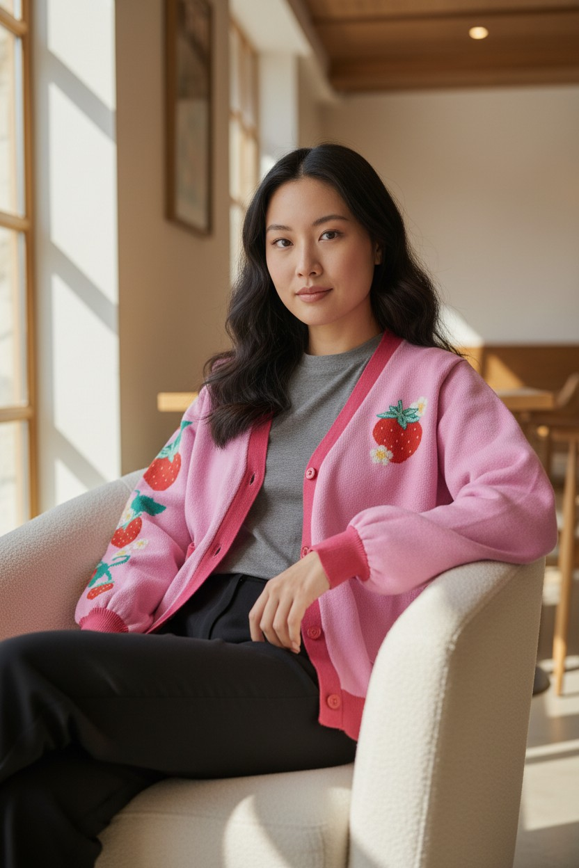 Strawberry Cardigan