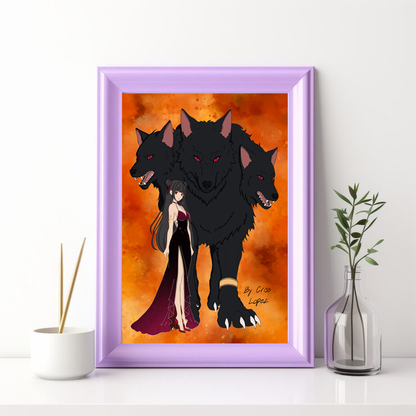 Fire and Ice Cerberus Print